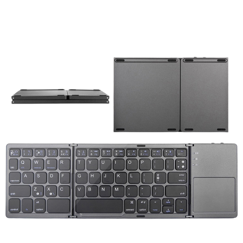 Mini teclado dobrável com touchpad e bluetooth sem fio