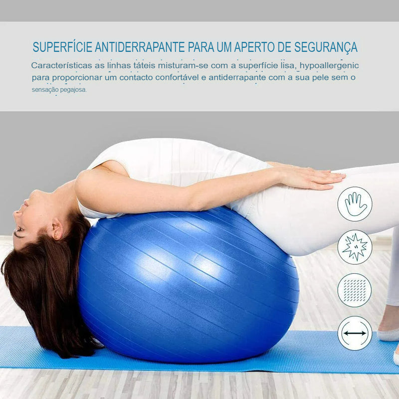 Bola de yoga para treinos de equiíbrio, ginásio, treino fitness, bola de pilates