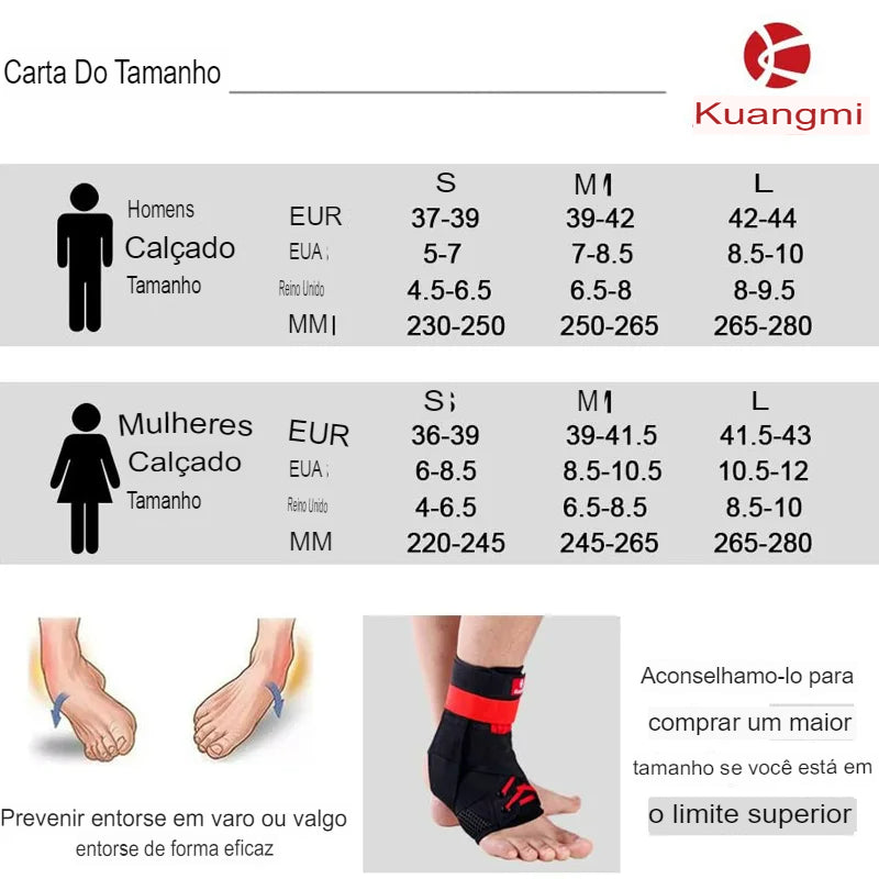 ProTek Sports Ankle Support - Suporte Ajustável para Estabilização e Proteção de Tornozelo