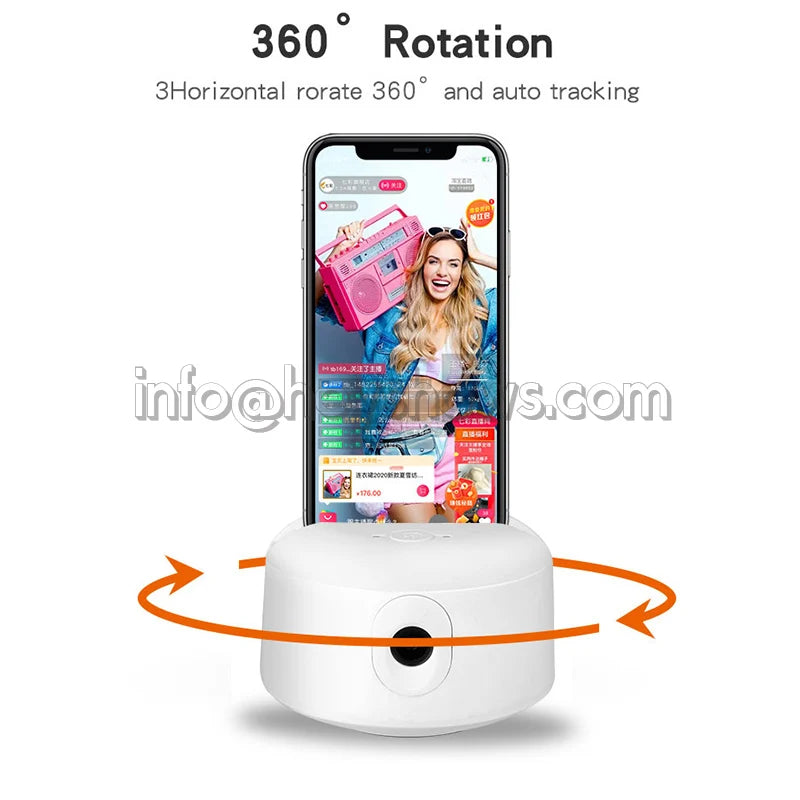 Suporte inteligente para telemóvel com rotação 360°, com rastreamento automático