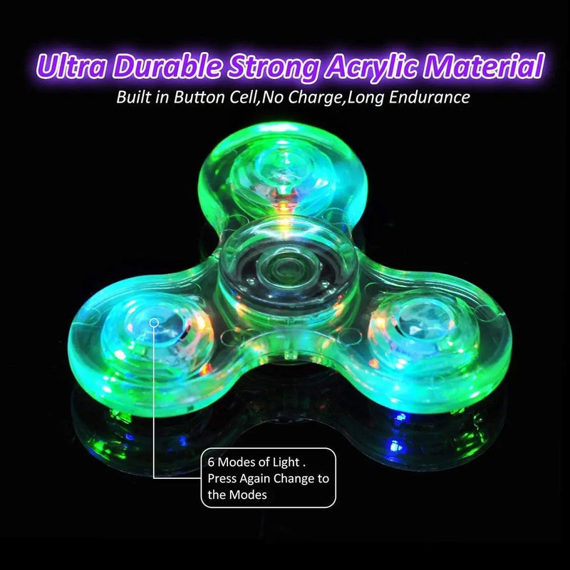 Luz Led Luminosa Fidget Spinner-Alívio do estresse