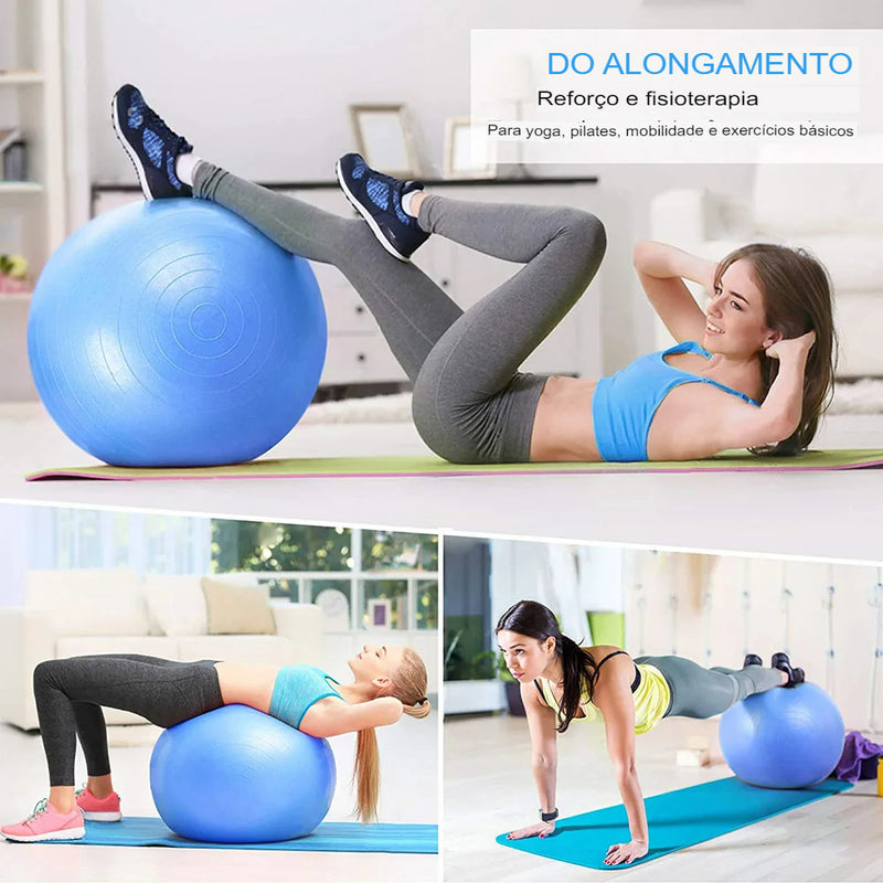 Bola de yoga para treinos de equiíbrio, ginásio, treino fitness, bola de pilates