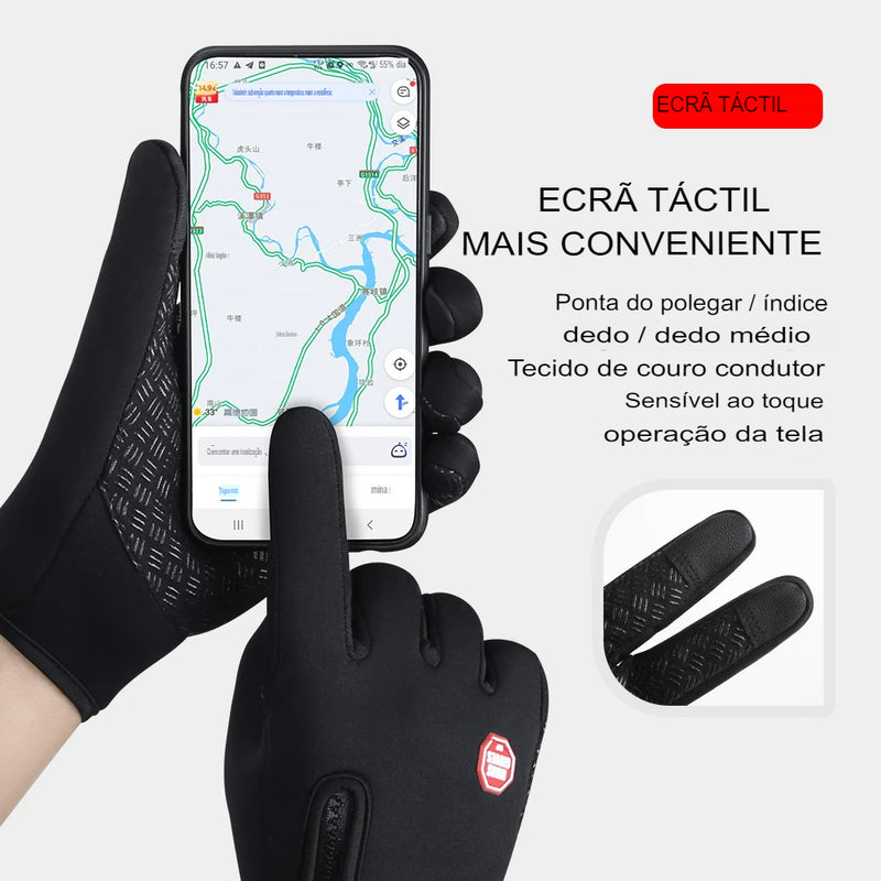 Luvas de Ciclismo de Inverno Anti-derrapantes para Homens e Mulheres