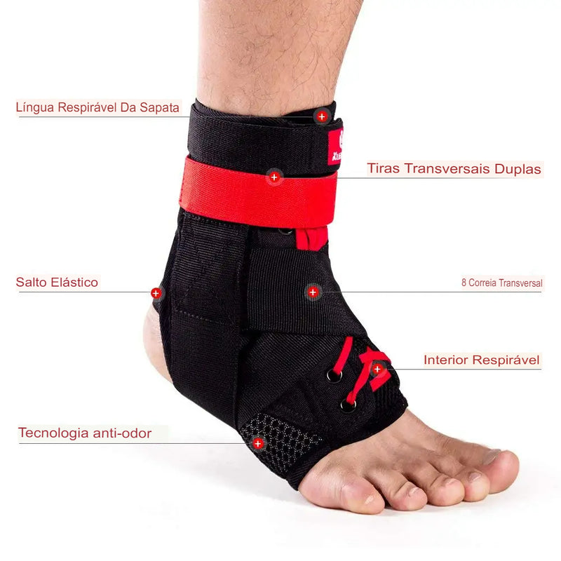 ProTek Sports Ankle Support - Suporte Ajustável para Estabilização e Proteção de Tornozelo