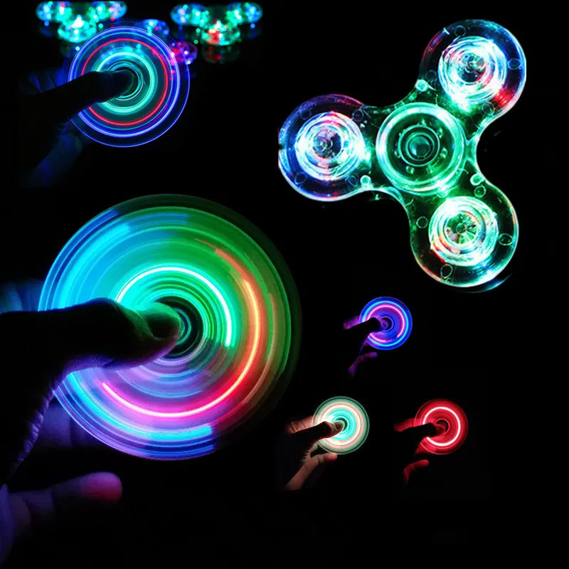 Luz Led Luminosa Fidget Spinner-Alívio do estresse