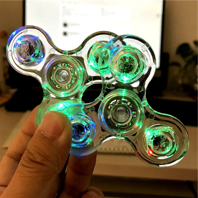 Luz Led Luminosa Fidget Spinner-Alívio do estresse