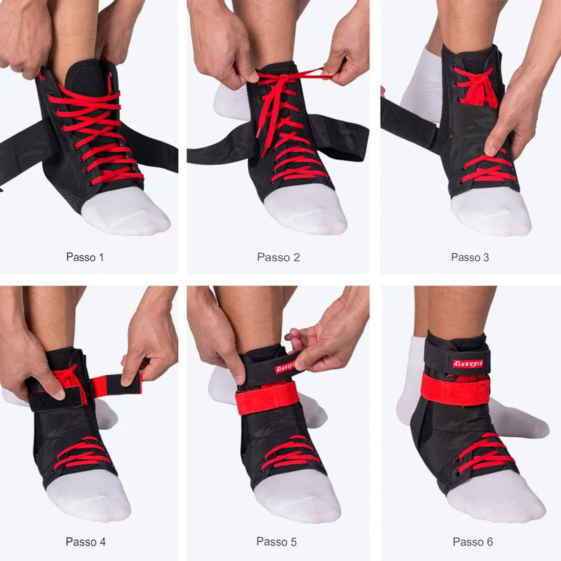 ProTek Sports Ankle Support - Suporte Ajustável para Estabilização e Proteção de Tornozelo