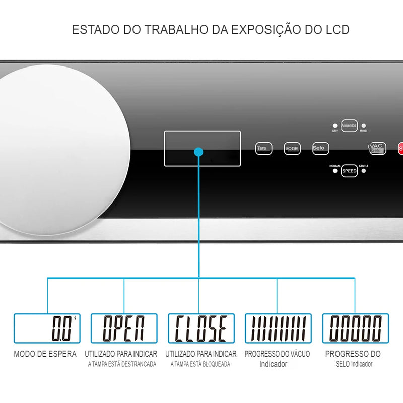 Laimeng Pro S198 Seladora a Vácuo Automática para Alimentos