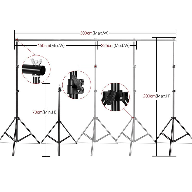 Kit de sistema de suporte para cenário de fundo fotográfico