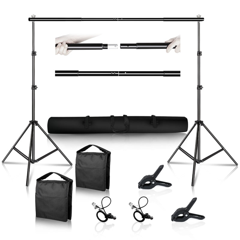 Kit de sistema de suporte para cenário de fundo fotográfico