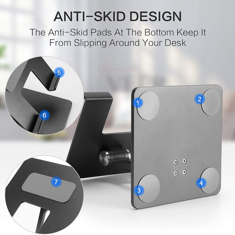 Suporte de mesa de metal para telefones, ajustável para tablet