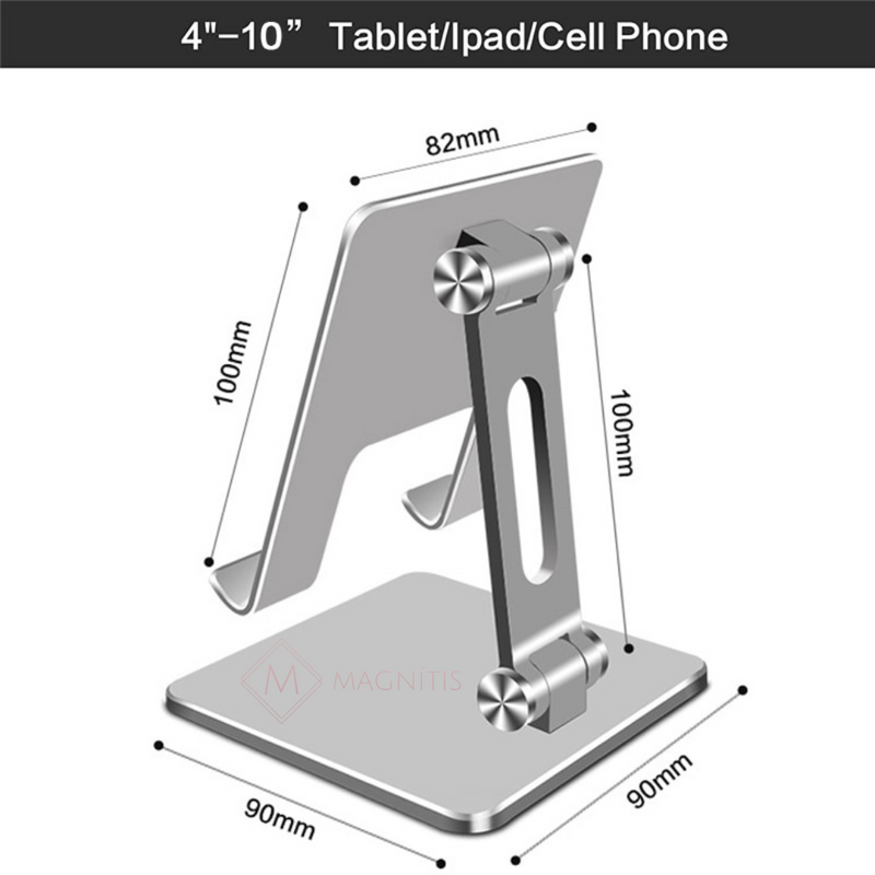 Suporte de mesa de metal para telefones, ajustável para tablet