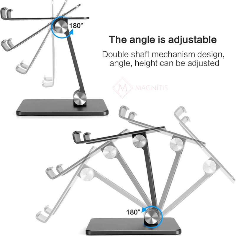 Suporte de mesa de metal para telefones, ajustável para tablet