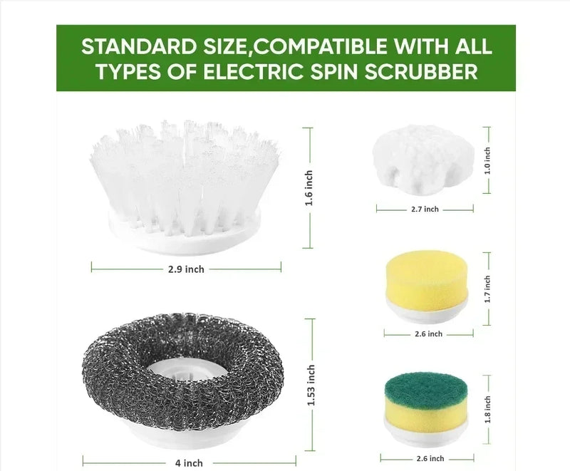 Xiaomi MIJIA Electric Spin Scrubber - Escova Elétrica Multifuncional com 5 Cabeças Reutilizáveis