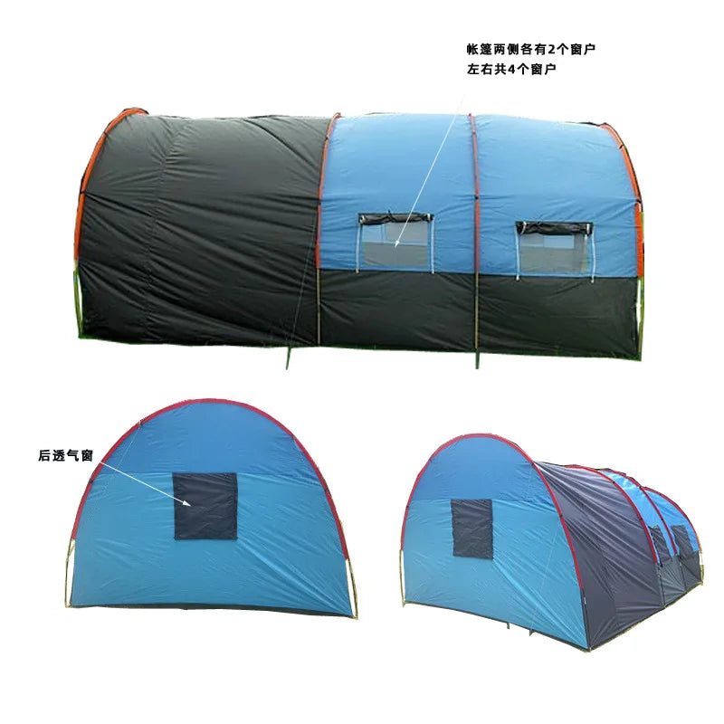 NatureBell Tunnel Tent Family 5-8 Person Double Layer Outdoor Camping Tent