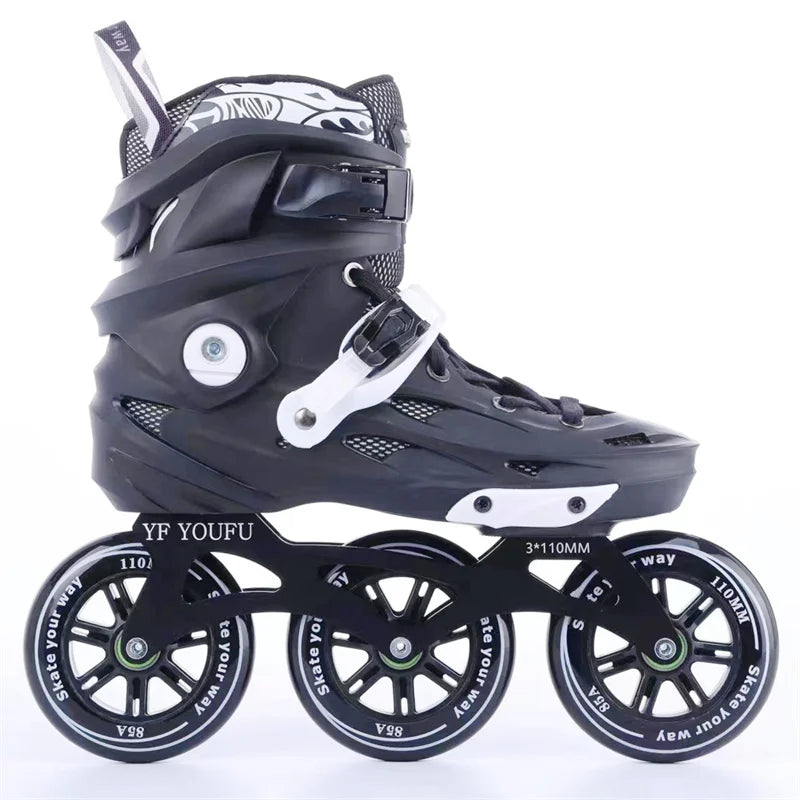 SpeedMax Pro 110 - Patins de Velocidade em Linha para Adultos, 3x110mm