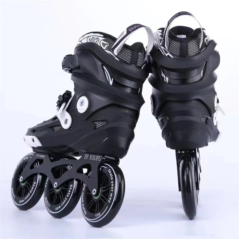 SpeedMax Pro 110 - Patins de Velocidade em Linha para Adultos, 3x110mm