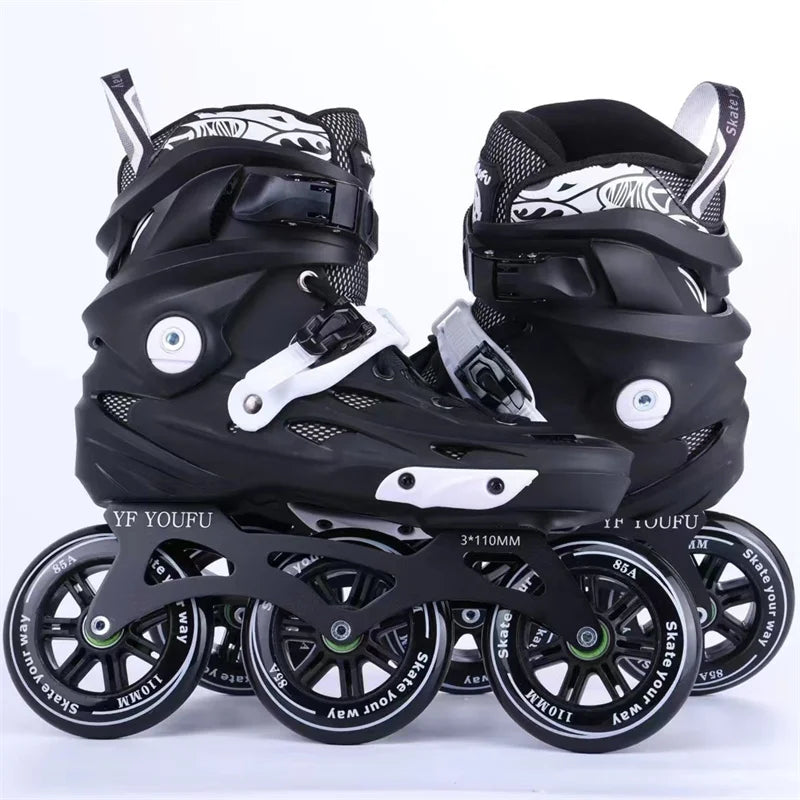 SpeedMax Pro 110 - Patins de Velocidade em Linha para Adultos, 3x110mm