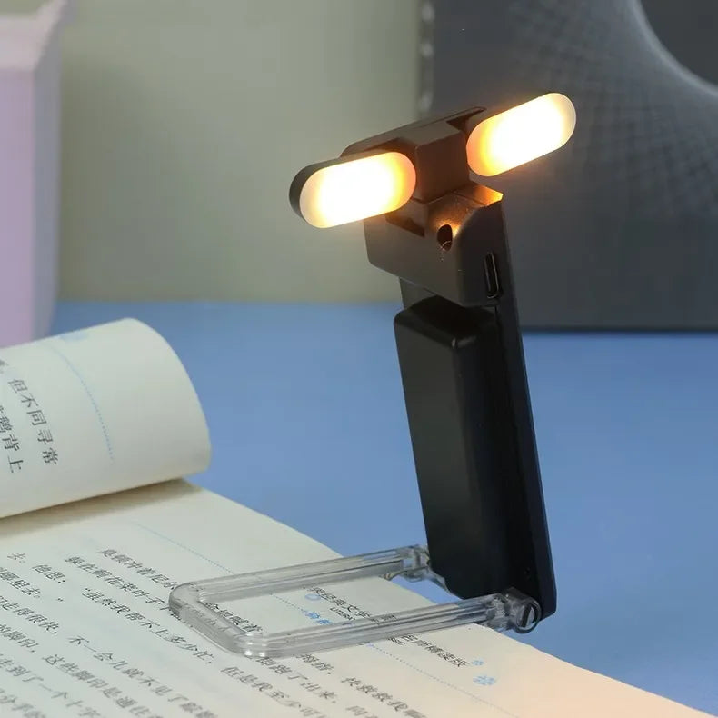 Luminária de Leitura USB Recarrregável - LED Portátil com Clipe para Leitura Noturna