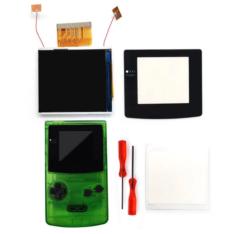 Kit LCD IPS HD 2.45" para GameBoy Color (GBC) - Retro Pixel, Fácil Instalação, Sem Solda ou Corte