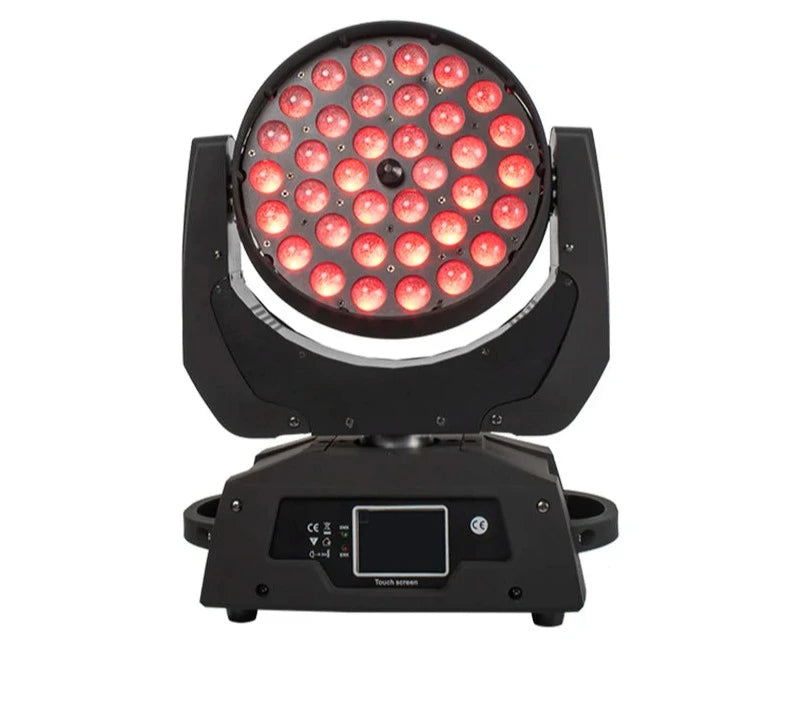 HydraBeam: LED, Zoom Moving Head Light 36x18W RGBWA+UV 6IN1 com Touch Screen