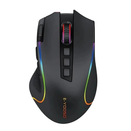 Mouse para jogos sem fio com 9 botões programáveis ergonômicos