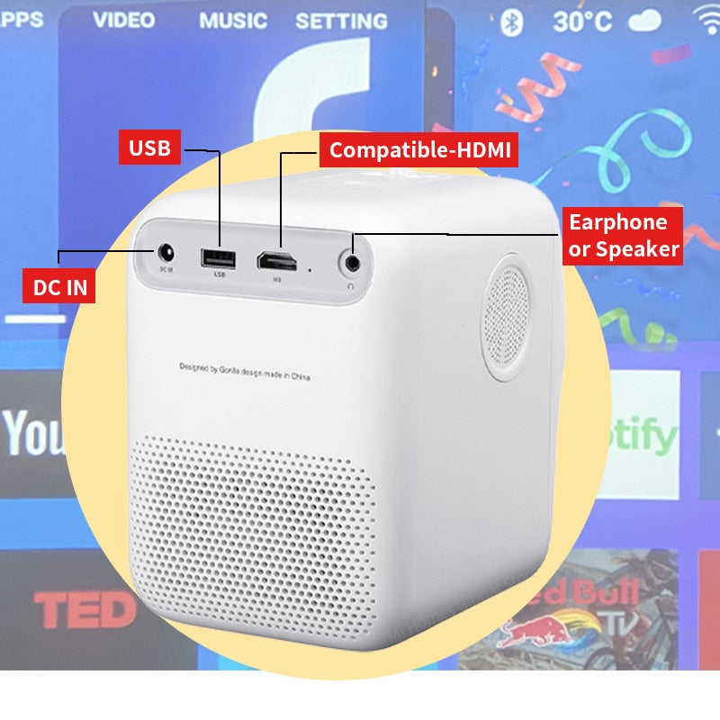 Mini Projector 1080P 4K