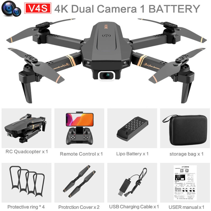 V4 Rc Drone 4k HD Wide Angle Camera