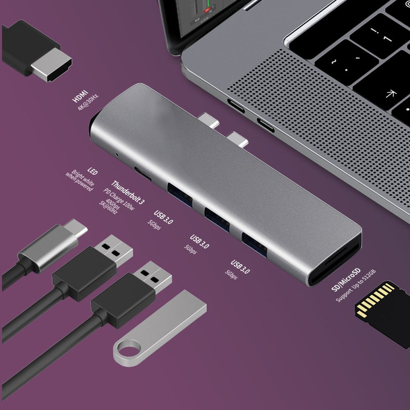 Hub USB Type-C 7 em 1