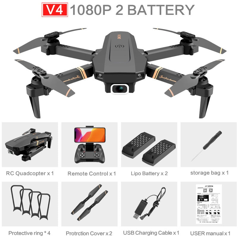 V4 Rc Drone 4k HD Wide Angle Camera