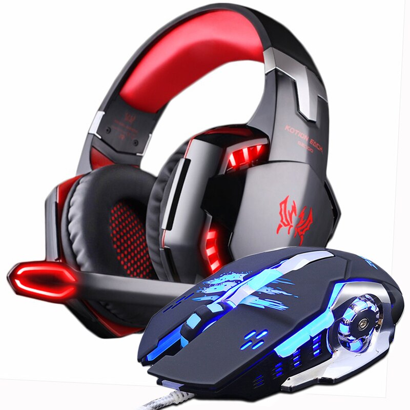 Gaming Headset, com LED e controlo de volume