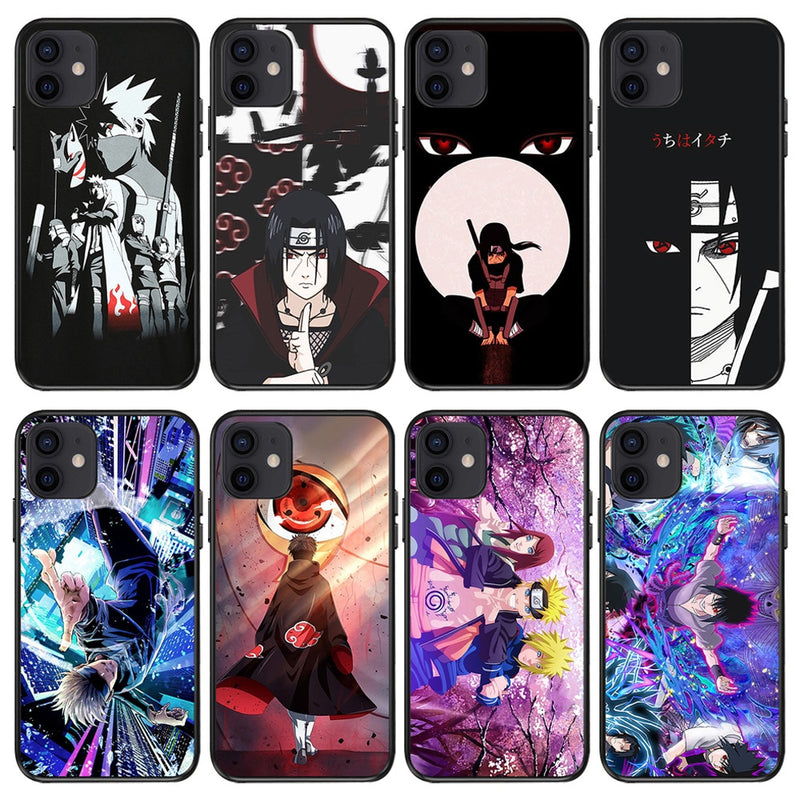 Capa de telefone, tema naruto para iphone 6/7/8 plus/11/12/13 pro max