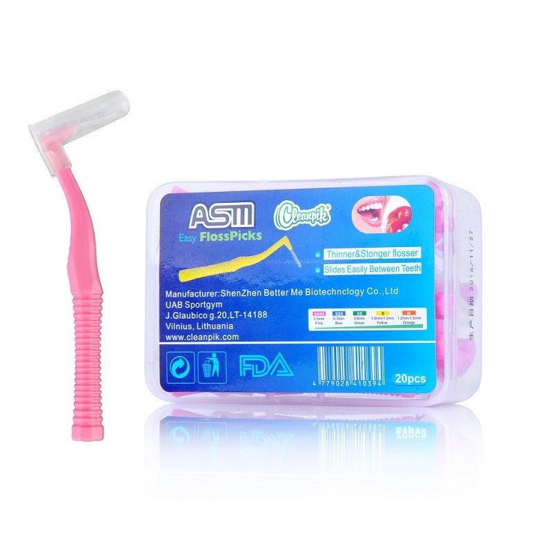 Escova interdental curva